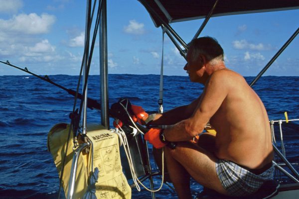 Pazifik zwischen Galapagos und Fatu Hiva: "Angebissen!"